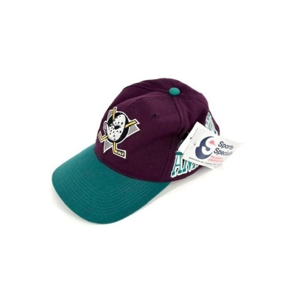 Anaheim Mighty Ducks Snapback Vintage 90s Hat NHL Hockey Gear NWT Center Ice